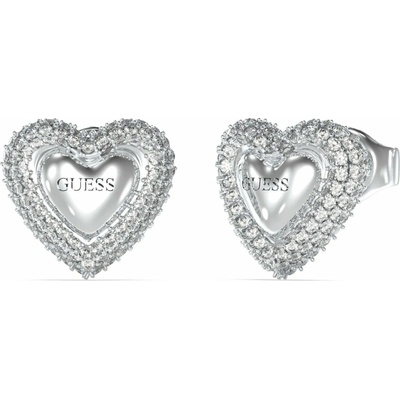 GUESS Ladies Silver Tone Earrings JUBE05020JWRHT/U
