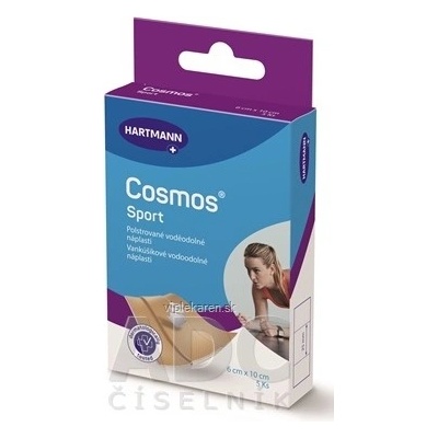 Cosmos Sport vodeodolná náplasť na rany 6 cm x 10 cm 5 ks