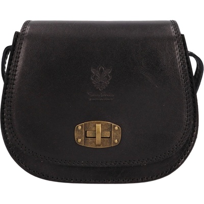 Dámská crossbody kožená kabelka Italia Livea černá