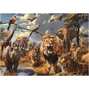 Educa - Puzzle Wild Animals - 1 000 piese