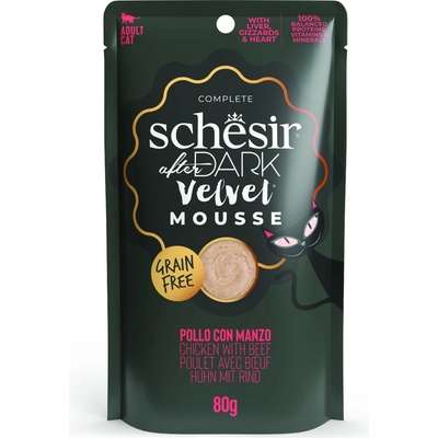 Schesir Cat After Dark Velvet Mousse kura a hovädzie 80 g