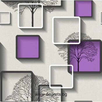 Image 1 of Тапет хартиен Нелми 3d лилав