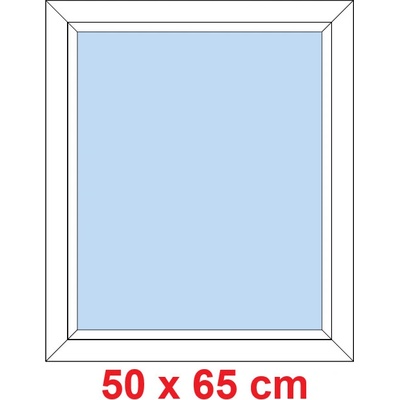 Soft Plastové okno 50x65 cm FIX neotevíravé Bílá