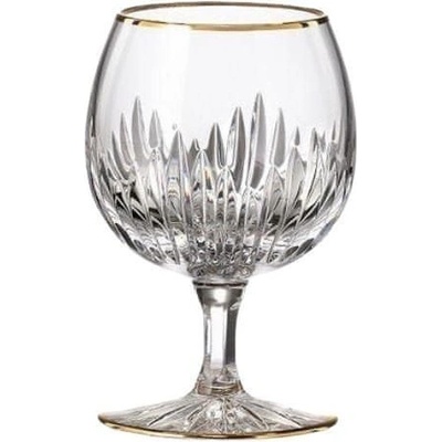 Bohemia Crystal Ručně broušené sklenice na brandy Prisma Line Gold 2 x 220 ml