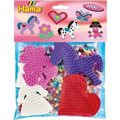 Lowlands Zažehlovací korálky Hama MIDI 3000ks + 4 podložky v sáčku 19x21x5cm