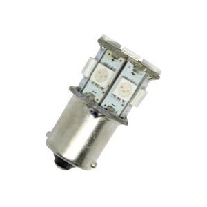  Диодна крушка тип ba15s с 13 smd диода двойна светлина Червен