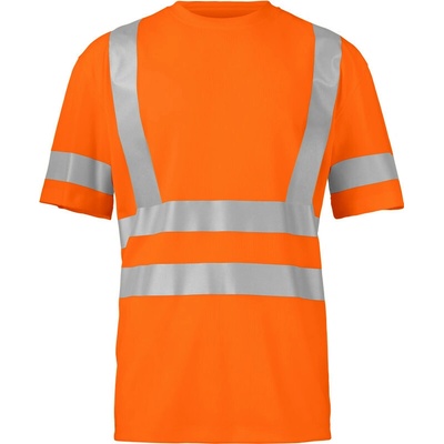 Projob Tričko 6030 bezpečnostní reflexní krátký rukáv unisex Oranžová fluorescent XS