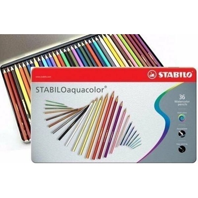 Pastelky STABILO aquacolor, sada 36 ks v kovovém pouzdru