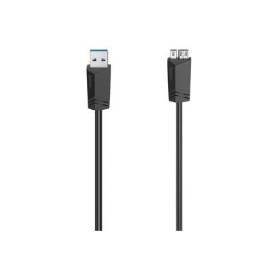 Hama 200626 USB-A / USB 3.0 micro-B, 0,75m, černý
