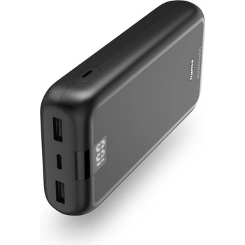 Hama Външна батерия"Performance 20" 20 000mAh 3 изхода: USB-C 2xUSB-A сива (HAMA-201710)