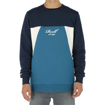 Reell Color Block Crewneck Navy/Petrol/Cream