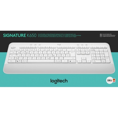 Logitech Signature K650 Wireless Keyboard s opěrkou dlaně 920-010967 DE