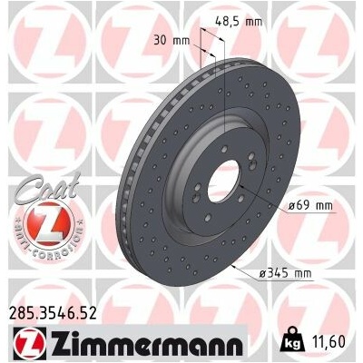 Brzdový kotúč ZIMMERMANN 285.3546.52 (285354652)