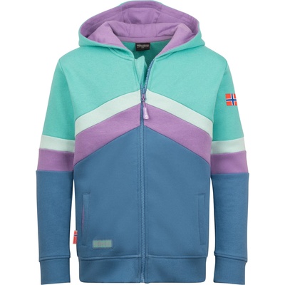 TROLLKIDS Детско яке за тренировка Trollkids Girl's Flekkefjord Jacket Training jacket - Aquamarine / Violet Sorbet / Cornflower - размер 110 (EU) (704-5510-0413)