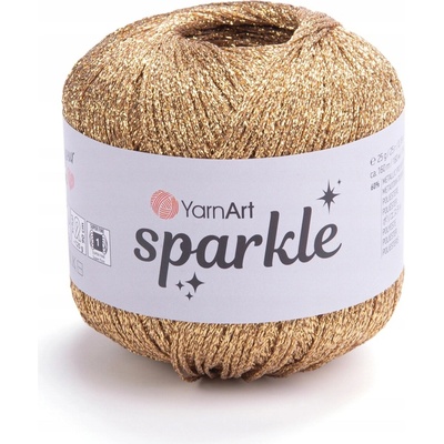 Háčkovací Příze metalický Sparkle zlatý 1309