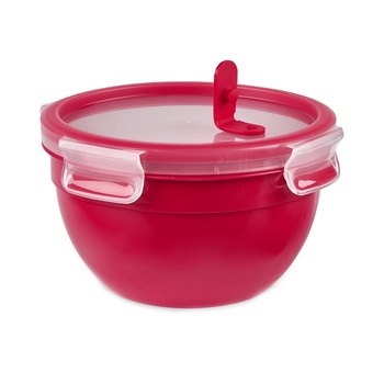 emsa n10605 Кръгъл Кутия 1, 1 Д Червен, Прозрачен 1 броя (n1060500) (n1060500)