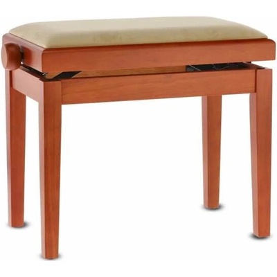 GEWA - Židle ke klavíru Deluxe - třešeň mat, sedák béžový – Zbozi.Blesk.cz
