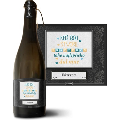 Sablio Keď Boh stvoril pradedkov Prosecco biele suché šumivé víno 10,5 % 0,75 l (holá fľaša)
