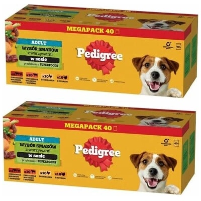 Pedigree Adult šťáva hovězí kuře krůta jehně 80 x 100 g