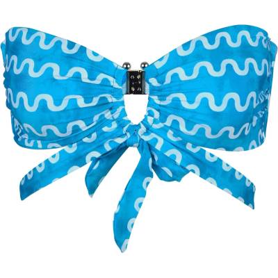 Seafolly Дамско бикини горнище Seafolly Women's Soundwave U Wire Bandeau Bra Bikini top - Turquoise - размер 32 (EU) (150-4433-0211)