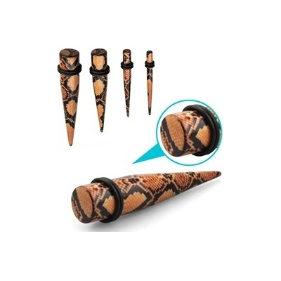 Piercingate roztahovák do ucha hadí kůže PTP00250