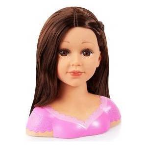 Bayer Bust Reig Charlene Super Model Hair styling and make-up Brown wig
