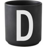 Design Letters Чаша халба aj буква d порцеланова черна (10204000d)