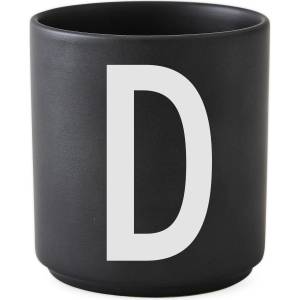 Design Letters Чаша халба aj буква d порцеланова черна (10204000d)