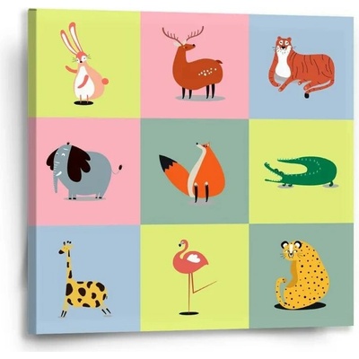 Sablio Obraz Zvířátka ze Zoo - 50x50 cm