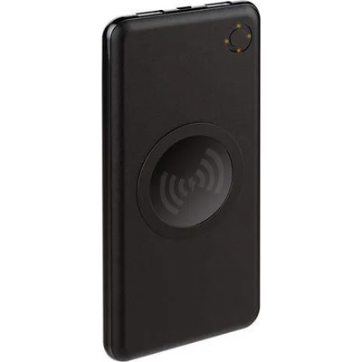 Platinet Power Bank 10000 mAh - външна батерия с безжично зареждане и 2 USB изходa за таблети и смартфони (черен)