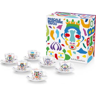 illy Art Collection: PASCALE M. TAYOU 2022 чаши за еспресо с чинийки 6 x 60 мл