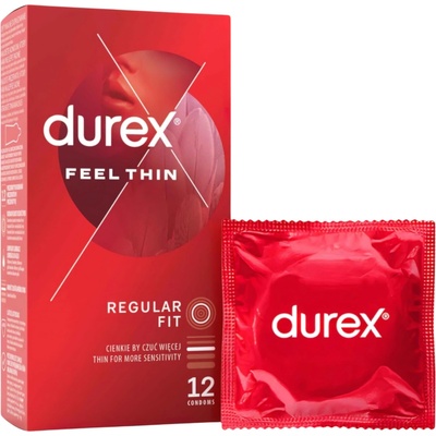 Durex Feel Thin - естествено усещане презервативи (12бр)