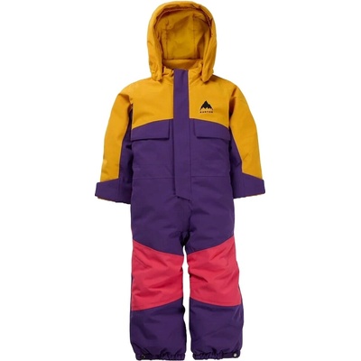 Detská zimná kombinéza Burton Toddlers L One Piece Snowsuit červená žltá fialová