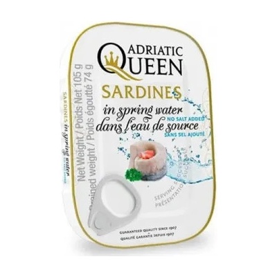 Adriatic Queen Sardinky v pramenitej vode 105 g