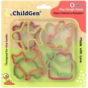 Edu Toys ChildGen: Комплект форми за пластилин - 8 броя (CG40401)