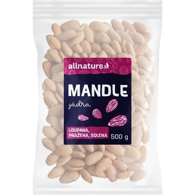 Allnature Mandle jádra loupaná pražená solená 500 g