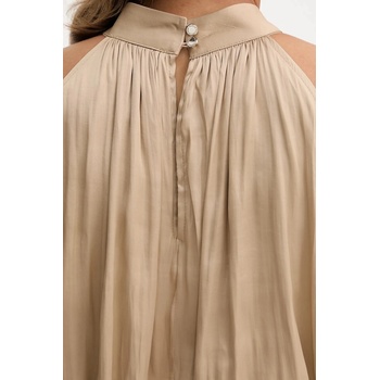 Morgan Рокля Morgan в жълто дълга разкроена RAMAGE (RAMAGE)