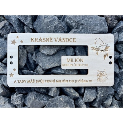 Dřevěná kazeta na peníze - MILIÓN - PTÁČEK