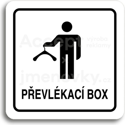 ACCEPT Piktogram převlékací box II - bílá tabulka - černý tisk