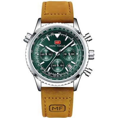 MINI FOCUS Часовник Mini Focus OT-23892 - Кафяво / Сребристо / Зелено KP23892 (OT-23892)