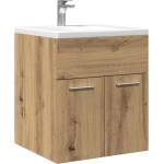 vidaXL Шкаф за мивка за баня, дъб артизан 41x38, 5x46см инженерно дърво (856206)