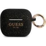 Guess GUA3SGGEK калъф за AirPods 3, черен, силиконов с брокат (GUA3SGGEK)