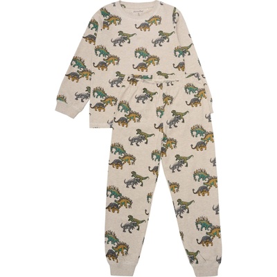 Minymo Детско ежедневно термо бельо Minymo Kid's Pyjamas L/S Set AOP No. 134066 Pyjamas - Beige Melange - размер 92 (EU) (714-1764-0112)
