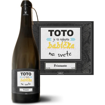 Sablio Tohle je ta Najlepšia babička na světě Prosecco biele suché šumivé víno 10,5 % 0,75 l (holá fľaša)