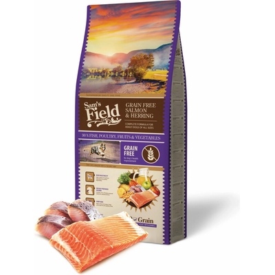Sam's Field Grain Free Salmon & Herring 13 kg
