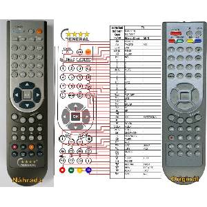 GENERAL MASCOM MC1321 PVR - съвместимо дистанционно управление на марката General (MC1321 PVR) Дистанционно