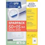 Avery-Zweckform Етикети 70х37мм 50+15л 6605