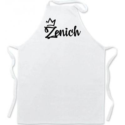 Povidlo.cz Zástěra Korunka Ženich Bílá