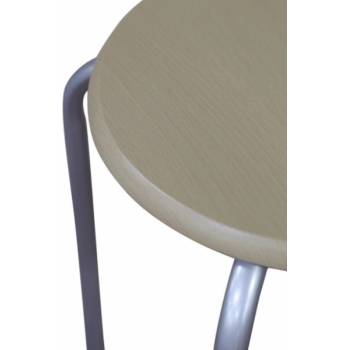 Taburetka Flexy, stříbrná
