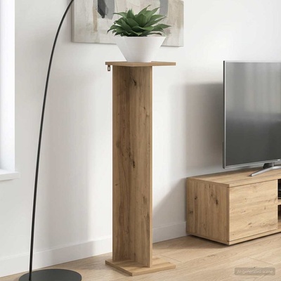 vidaXL Стойка за растения Дъб артизан 25 x 25, 5 x 100, 5 см (899640)